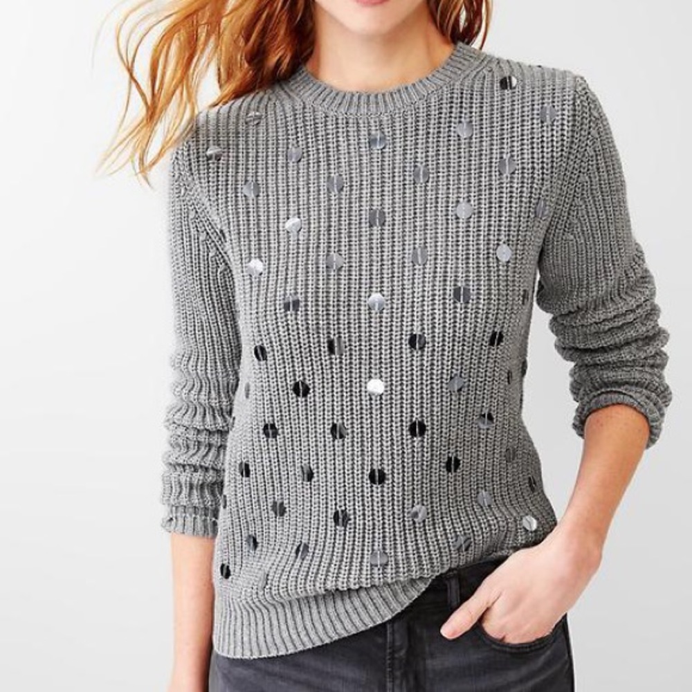 Gap Chunky Grey Knit Sweater